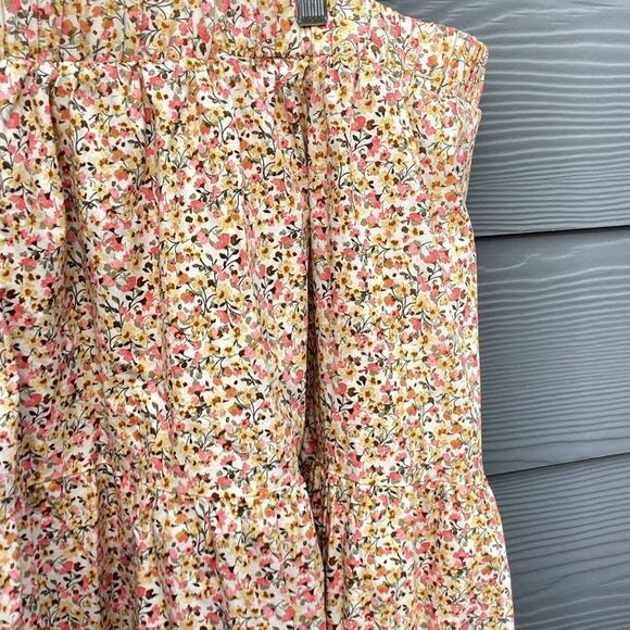 Lane Bryant Floral Maxi Skirt Plus Size 26/28 Flowy High Slit Elastic Waist - Picture 8 of 12